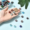 Handmade Silver Foil Glass European Beads LPDL-R008-M-5