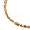 Rack Plating Brass Rope Chain Bracelet for Women BJEW-C020-11B-G-2