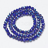 Electroplate Opaque Solid Color Glass Beads Strands EGLA-A034-P4mm-I14-2