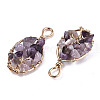 Natural Amethyst Pendants G-T131-95-3