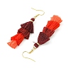 Colorful Tassel Pendants Dangle Earrings for Women EJEW-JE06108-4