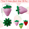 60Pcs 3 Styles PVC Strawberry Display Decorations DJEW-SC0001-31A-2