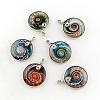 Handmade Silver Foil Lampwork Pendants FOIL-S135-01-B-2