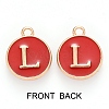 Golden Plated Enamel Alloy Charms ENAM-SZ0001-26C-L-3