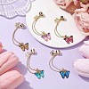 Butterfly 304 Stainless Steel Cuff Earring Chains EJEW-JE05609-2