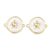 Ocean Brass Enamel Connector Charms KK-C251-05G-01B-1