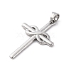 304 Stainless Steel Pendants STAS-L286-06P-2