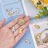 BENECREAT 8Pcs 2 Colors Rack Plating Brass Micro Pave Cubic Zirconia Pendants KK-BC0011-95-3