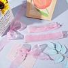 Gorgecraft 2 Pairs 2 Style Gradient Color Nylon Chiffon Shoe Laces FIND-GF0004-83A-4