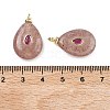 Natural Strawberry Quartz Pendants KK-C251-01A-03-3
