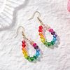 Teardrop Glass Dangle Earrings EJEW-JE06777-1