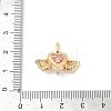 Brass Micro Pave Clear Cubic Zirconia Pendants KK-R213-20G-3