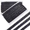 Sparkle Polyester Wavy Lace Trim Ribbon OCOR-WH0082-563E-1
