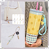 4Pcs 4 Colors Cross Zinc Alloy & Resin & Dyed Natural Gemstone Car Rearview Mirror Pendant Decorations HJEW-PH0002-03-5
