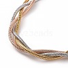 304 Stainless Steel Braided Round Snake Chain Necklace for Women NJEW-P271-06A-2