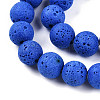 Synthetic Lava Rock Beads Strands G-S247-8mm-14-1-3