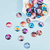 SUNNYCLUE Starry Sky Pattern Printed Glass Cabochons GGLA-SC0001-02-5