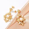 Brass Stud Earrings KK-U058-63B-G-2