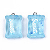 Transparent Resin Pendants X-RESI-S356-54A-2