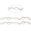 201 Stainless Steel Moon & Heart Link Chains CHS-F015-02P-1-2