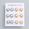 304 Stainless Steel Stud Earrings EJEW-F246-02GP-1