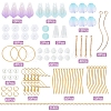 DIY Glass Flower Drop Earring Making Kit DIY-SC0018-36-8