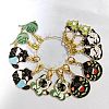 Alloy Enamel Pendant Locking Stitch Markers HJEW-AB00127-2