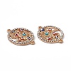 Alloy Crystal Rhinestones Connector Charms FIND-A024-68A-KCG-3