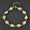 304 Stainless Steel Ladybug Link Bracelets for Women BJEW-K226-15A-G-2