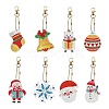 Christmas Theme DIY Diamond Painting Keychain Kit DRAW-PW0007-02A-1