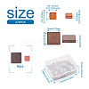 Elecrelive 272Pcs 2 Style Square Transparent Glass Cabochons GLAA-EL0001-01B-10