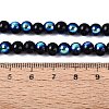 Electroplate Opaque Glass Beads Strands EGLA-Q132-6MM-01C-21-4