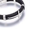 Leather Cord Bracelets BJEW-G603-09P-2