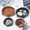 SUPERFINDINGS 4Pcs 4 Style PVC Imitation Leather Storage Trays DJEW-FH0001-11-2