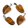 Natural Tiger Eye Pendants G-B127-01P-02-2