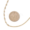 304 Stainless Steel Textured Cable Chain Ball Link Chain Necklaces for Women NJEW-JN05596-3
