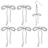 6Pcs Brass with Rhinestone Pendants KK-BC0014-26P-1