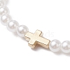 ABS Plastic Imitation Pearl Round Beads Stretch Bracelets BJEW-JB11605-03-3