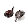 Natural Mahogany Obsidian Teardrop Pendants G-K363-01R-20-2