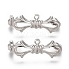 Bowknot Brass Kilt Pins with 1 Loop KK-H738-35-2