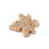 Brass Micro Pave Cubic Zirconia Charms KK-C062-046G-02-2