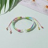 Adjustable Nylon Cord Braided Bracelet Making AJEW-JB00877-03-2