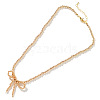 Glass Bowknot Necklace for Women YR7395-1-1