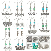 SUNNYCLUE DIY Butterfly Dragonfly Earring Making Kits DIY-SC0020-38-1