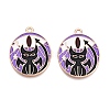 Tarot Card Theme Alloy Enamel Pendants ENAM-T020-51A-01-1