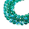 1 Strand Electroplate Transparent Glass Beads Strands EGLA-TADJ0001-15E-3