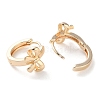 Brass Bowknot Hoop Earrings EJEW-C121-05G-2