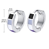 304 Stainless Steel Hoop Earring PW-WG66382-03-1