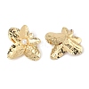 Flower Iron Stud Earrings EJEW-L096-007G-2