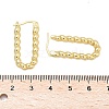 Brass Twist Rectangle Hoop Earrings for Women EJEW-L297-01B-G-5